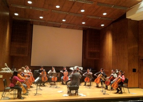 Eric Bartlett with the Longhorn Cellos